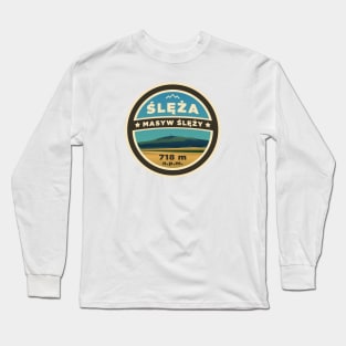 Ślęża mountain peak in Poland - outdoor badge Long Sleeve T-Shirt